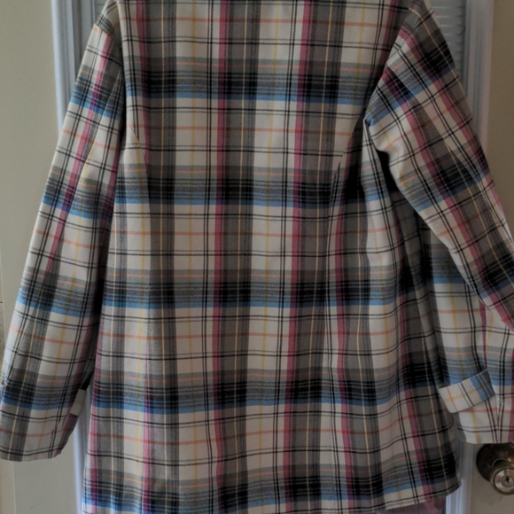Christopher & Banks Ladies Fall Plaid Peacoat L - Picture 3 of 4